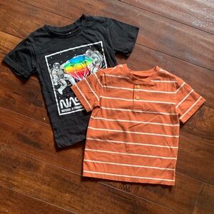 NASA & Orange Striped Henley Tee - Boys Bundle